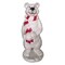 Barcana 42" White and Red Polar Bear with Snowball Christmas Tabletop Decor